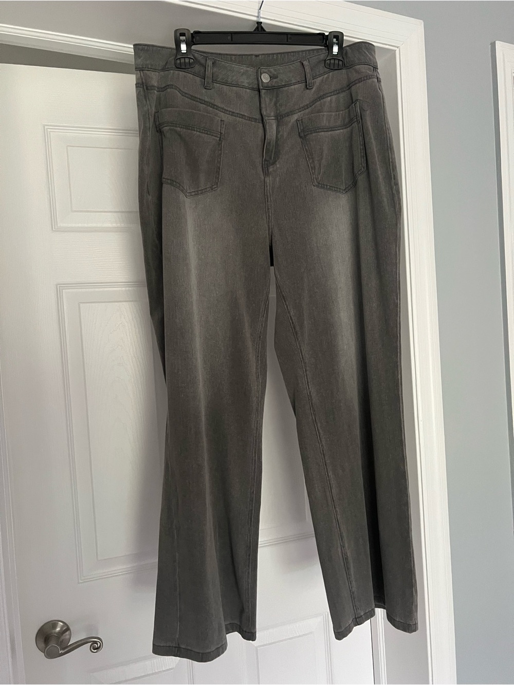 HALARA Gray Denim Wide-Leg Women's Pants